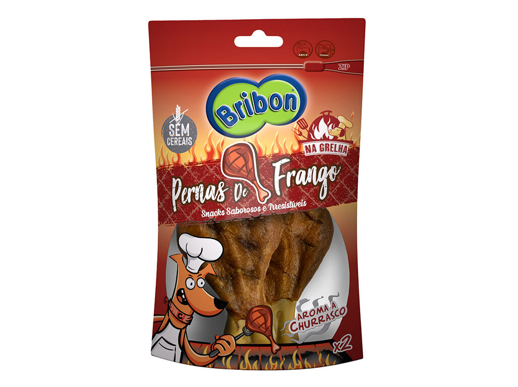 SNACK C&Atilde;O BRIBON NA GRELHA PERNA FRANGO 2UN image number 1