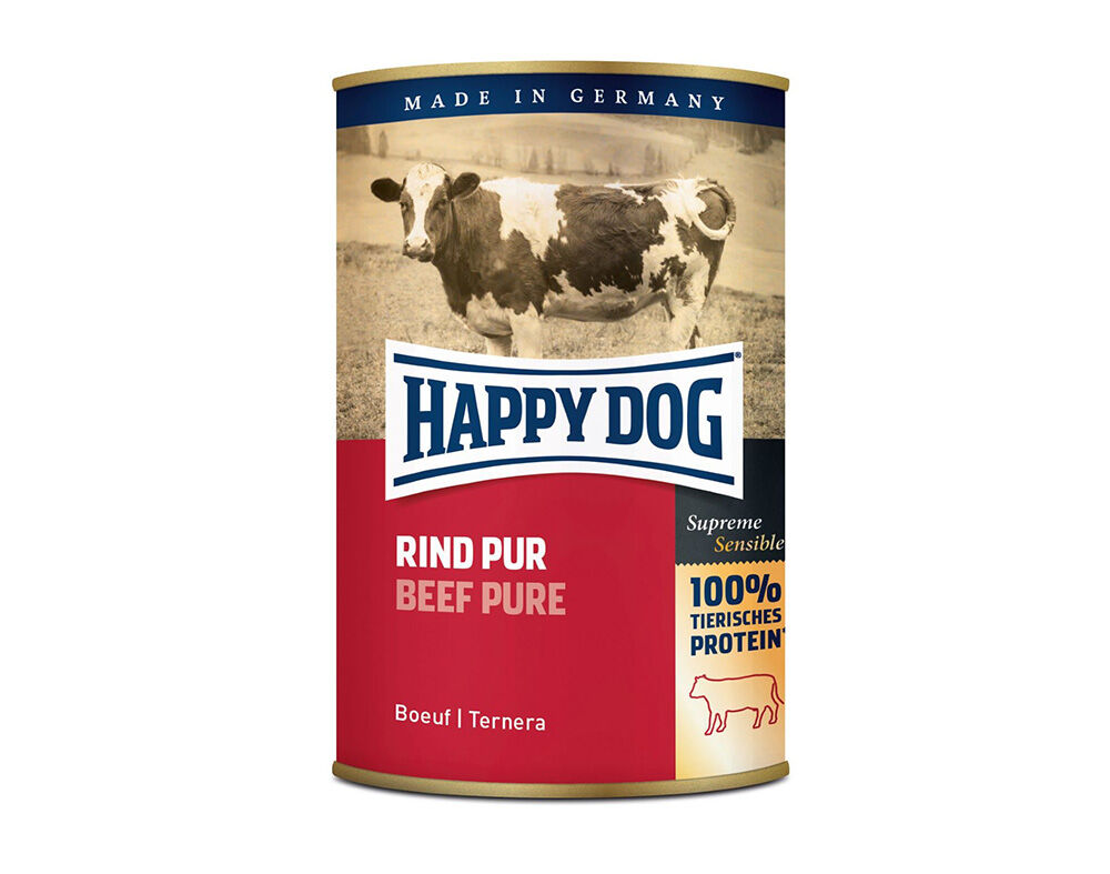 COMIDA H&Uacute;MIDA C&Atilde;O HAPPY DOG 100% VACA 400GR
