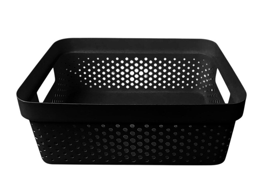 CESTO PL&Aacute;STICO ACTUEL PRETO 7L