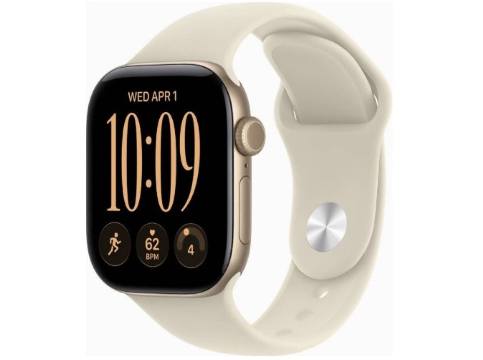 APPLE WATCH SERIES 12 42MM GPS LIGHT GOLD ALUMINIUM CASE COM SPORT BAND SAND - S/M
