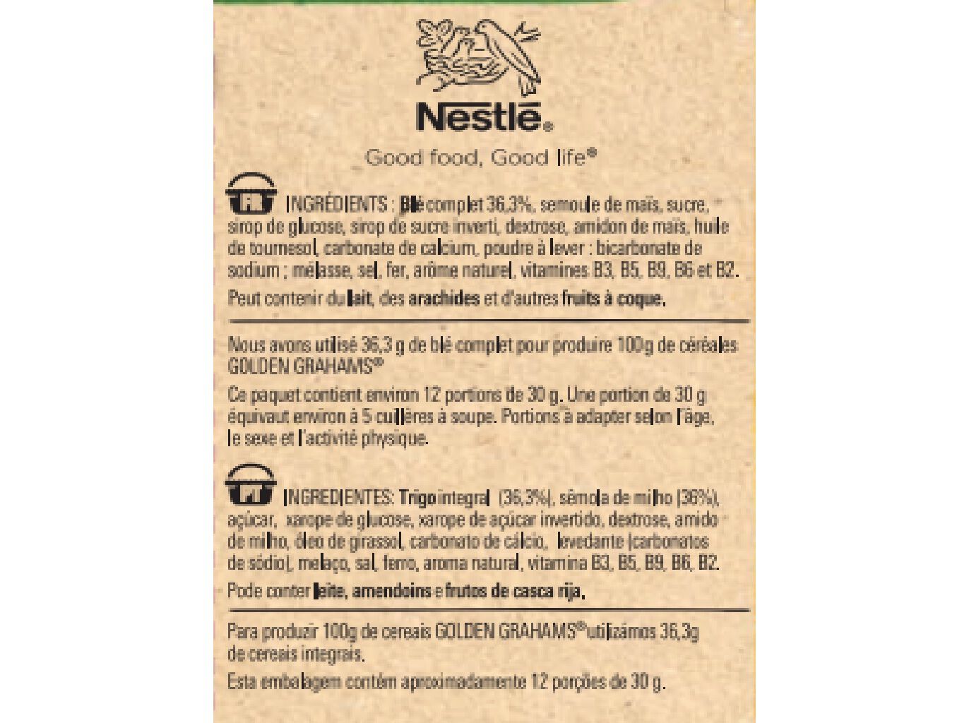 CEREAIS NESTL&Eacute; GOLDEN GRAHAMS MEL 375G image number 1