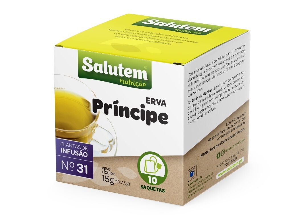 CH&Aacute; SALUTEM INFUS&Atilde;O N&ordm;31 ERVA PR&Iacute;NCIPE 10 SAQUETAS image number 0