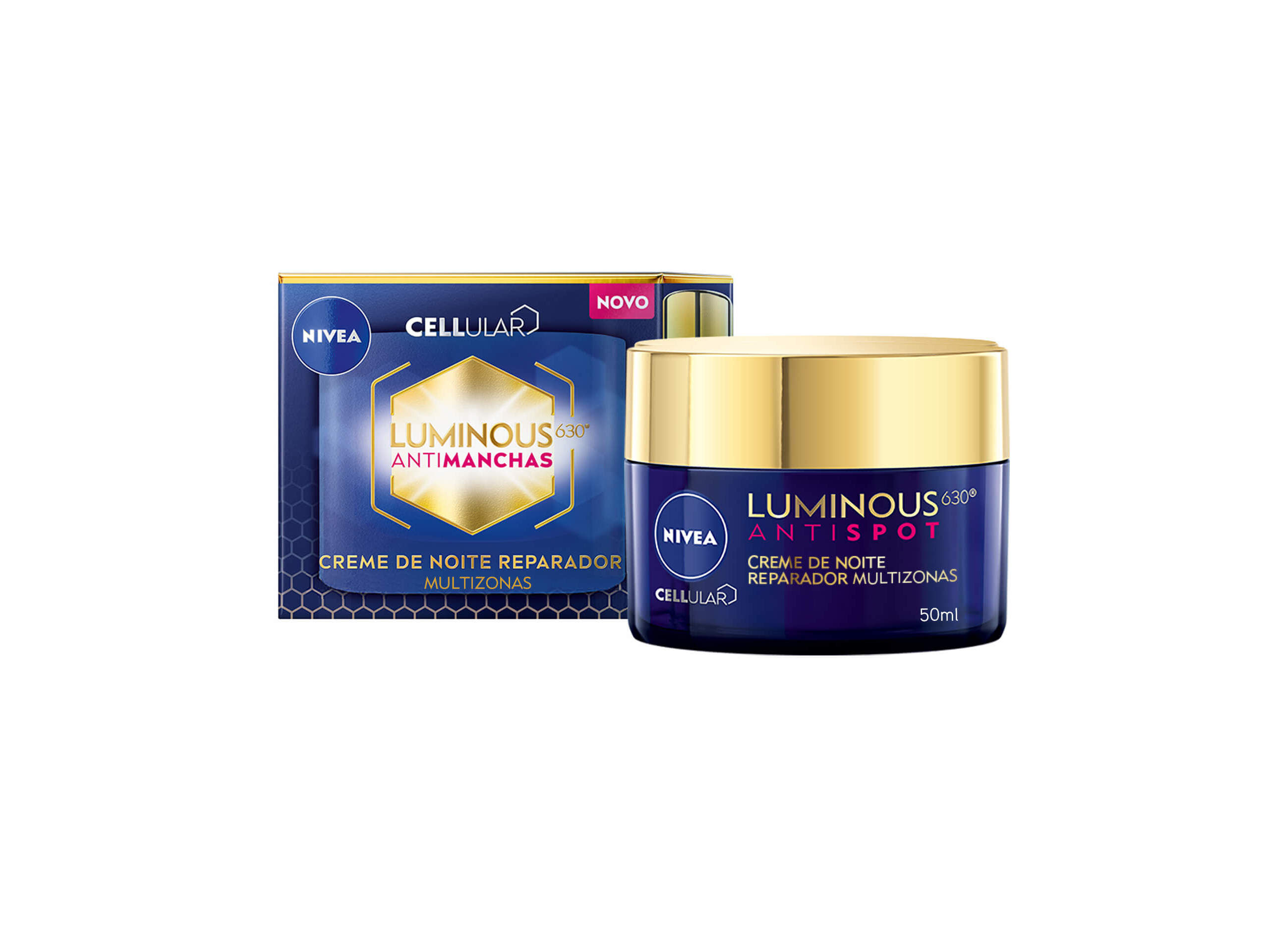 CREME DE ROSTO DE NOITE REPARADOR ANTIMANCHAS CELLULAR LUMINOUS 630 NIVEA 50 ML image number 0