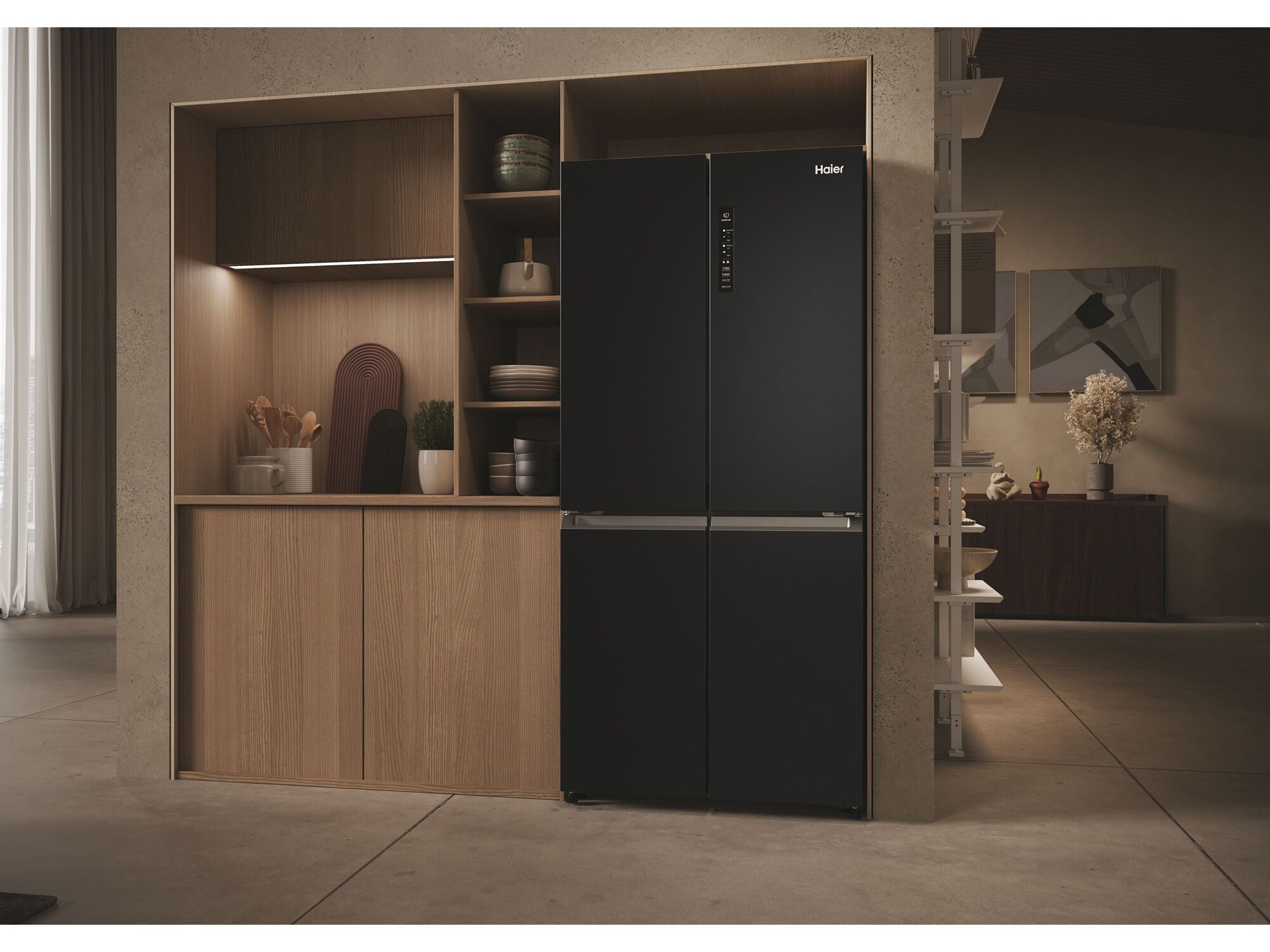 FRIGOR&Iacute;FICO AMERICANO HAIER HCR3818ENPT NO FROST E PRETO 467L image number 11