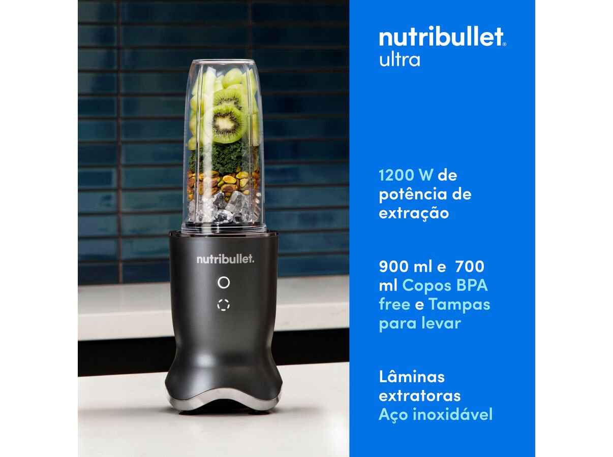 LIQUIDIFICADORA NUTRIBULLET NB1206DGCC 1200W 946ML CINZENTO image number 1