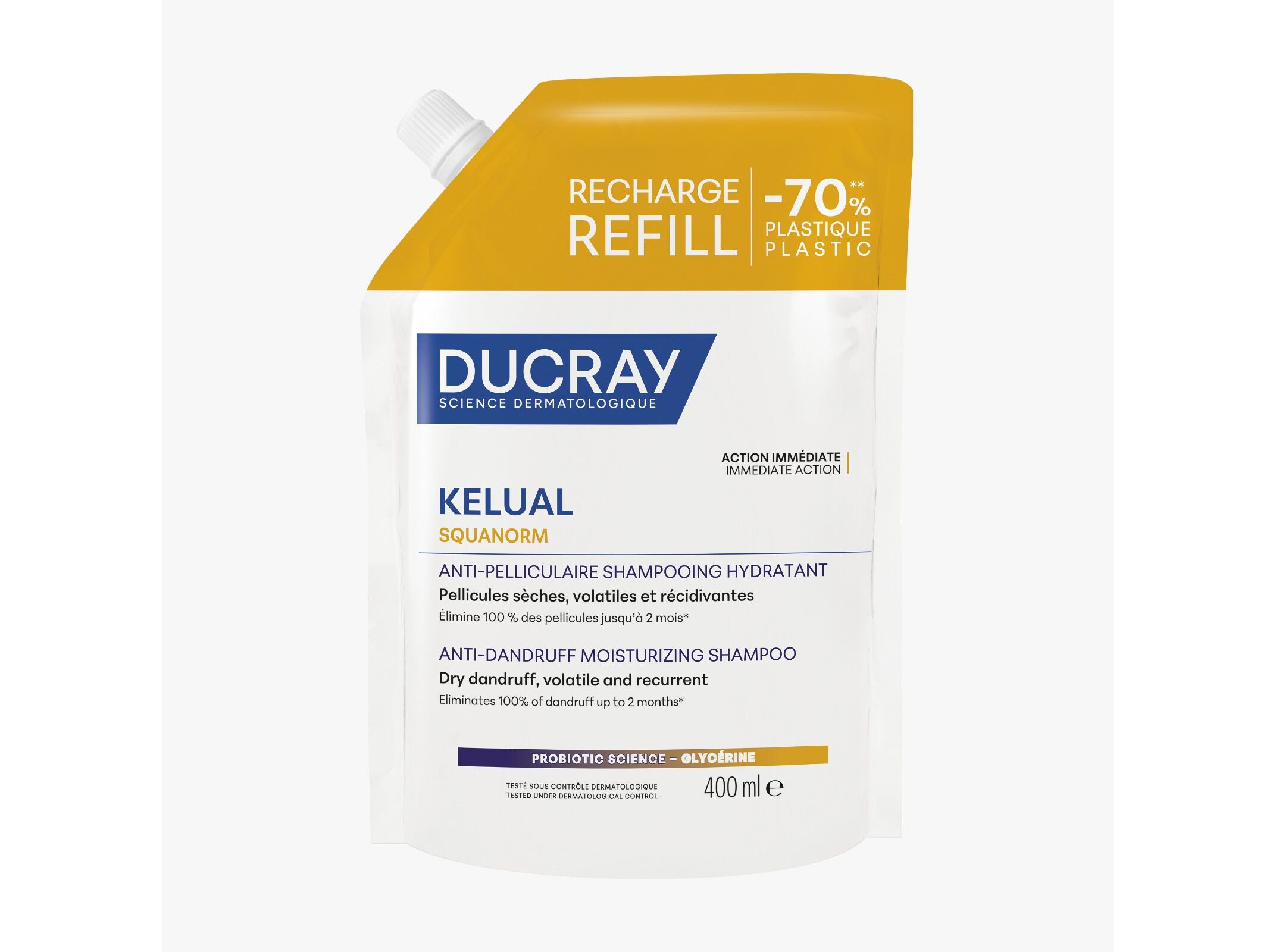 RECARGA CHAMP&Ocirc; DUCRAY KELUAL SQUANORM SECA 400ML image number 0