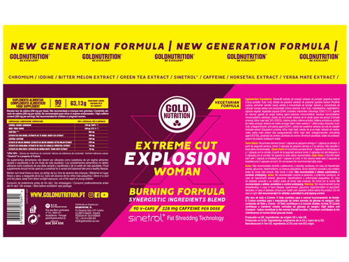 SUPLEMENTO GOLDNUTRITION EXTREME CUT EXPLOSION WOMAN 90 VCAPS image number 1