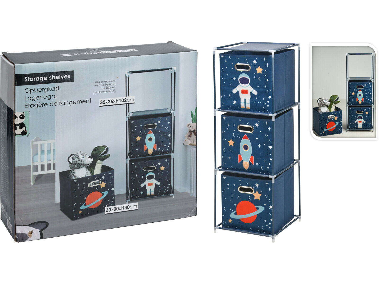 M&Oacute;DULO ARRUMA&Ccedil;&Atilde;O INFANTIL 3 GAVETAS 35X35X102CM image number 1