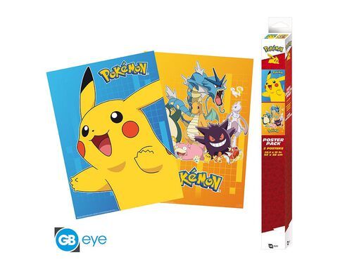 SET 2 POSTERS COLOURFUL GB EYE POKEMON 52X38 image number 0
