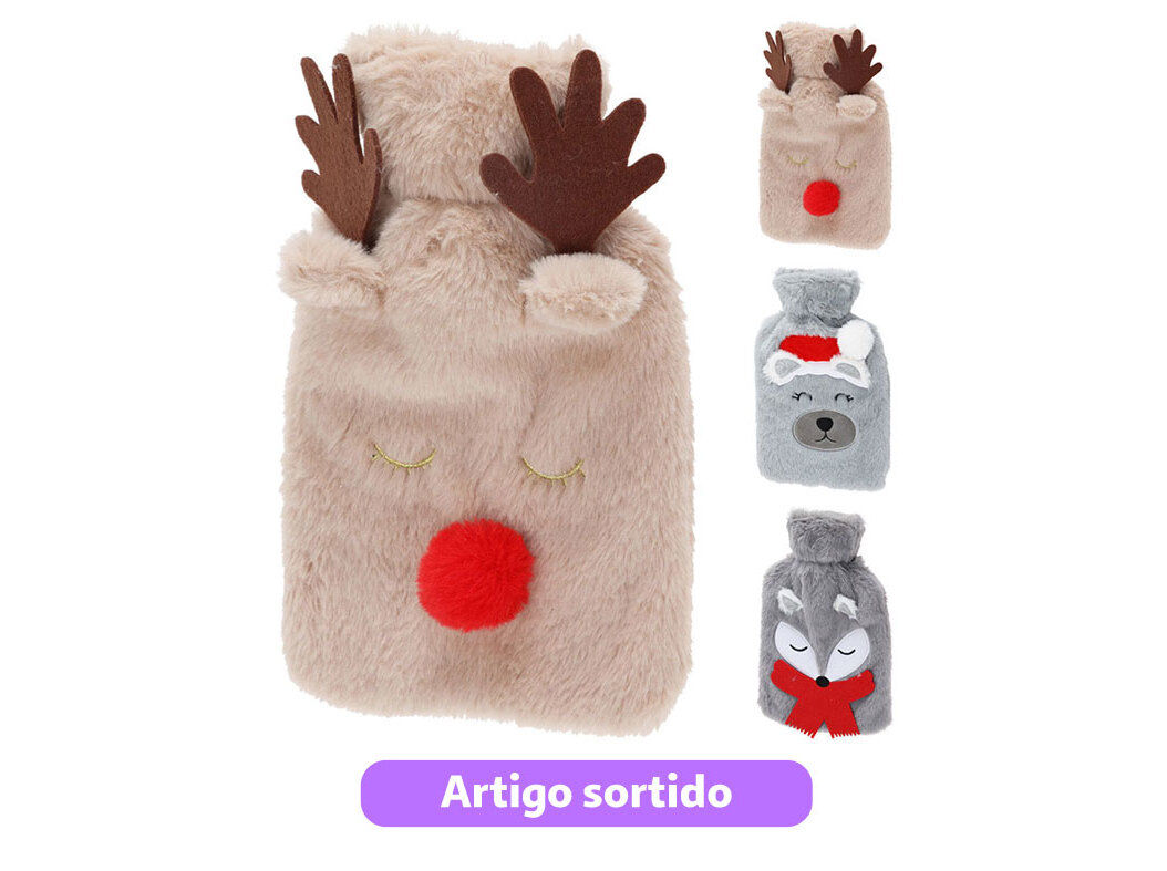 SACO &Aacute;GUA QUENTE NATAL 26CM MODELOS SORTIDOS