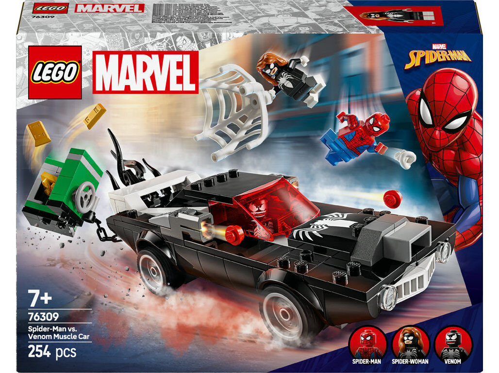 SPIDER-MAN CONTRA MUSCLE CAR DO VENOM LEGO SUPER HEROES MARVEL 76309 image number 0