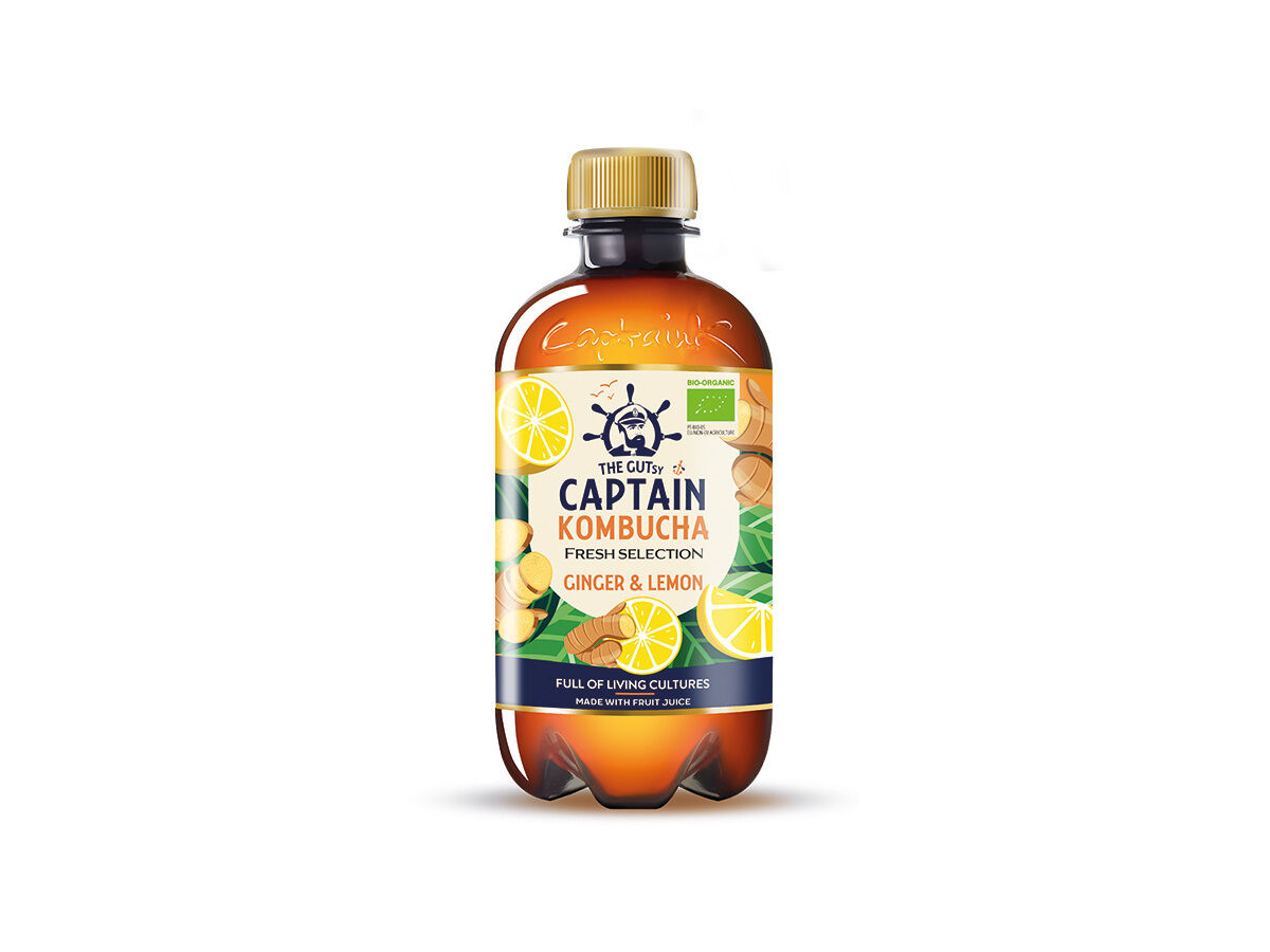 KOMBUCHA THE GUTSY CAPTAIN GENGIBRE LIM&Atilde;O BIO 400ML (SDR) image number 1