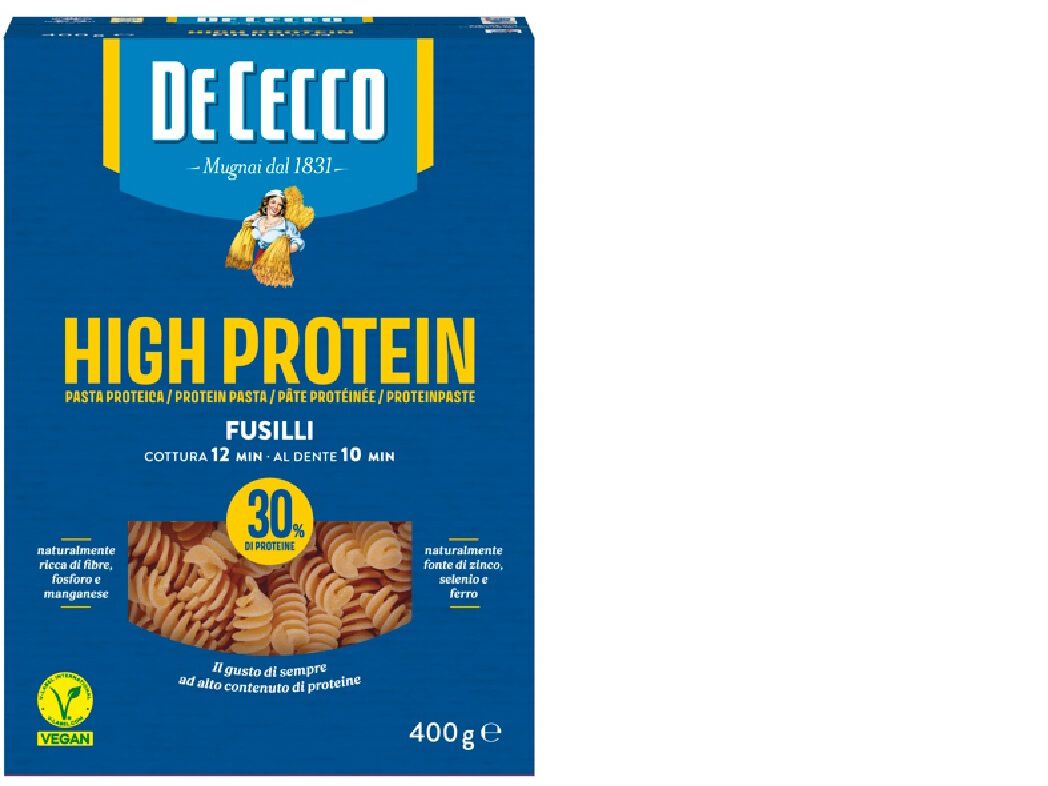 FUSILLI DE CECCO ALTO TEOR DE PROTE&Iacute;NA 400G image number 0