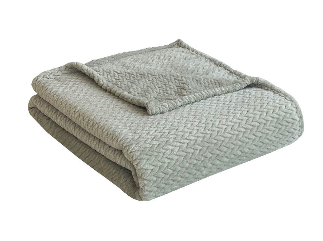 COBERTOR JACQUARD ACTUEL CINZA 180X220 WH26