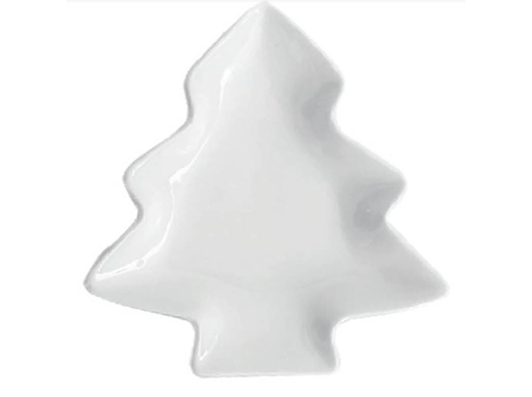 PRATO DE SERVIR ACTUEL PORCELANA FORMA &Aacute;RVORE BRANCO &Oslash;20CM