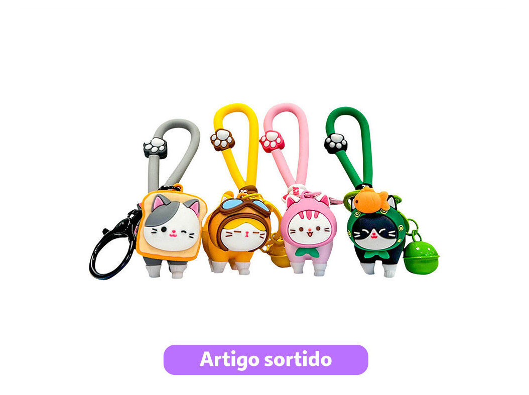 PORTA CHAVES MIMA CAT STORY BUBBLE TEA MODELOS SORTIDOS image number 0