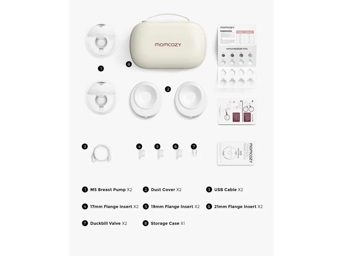 EXTRATOR LEITE MOMCOZY M5 BRANCO SEM FIOS DUPLA image number 4