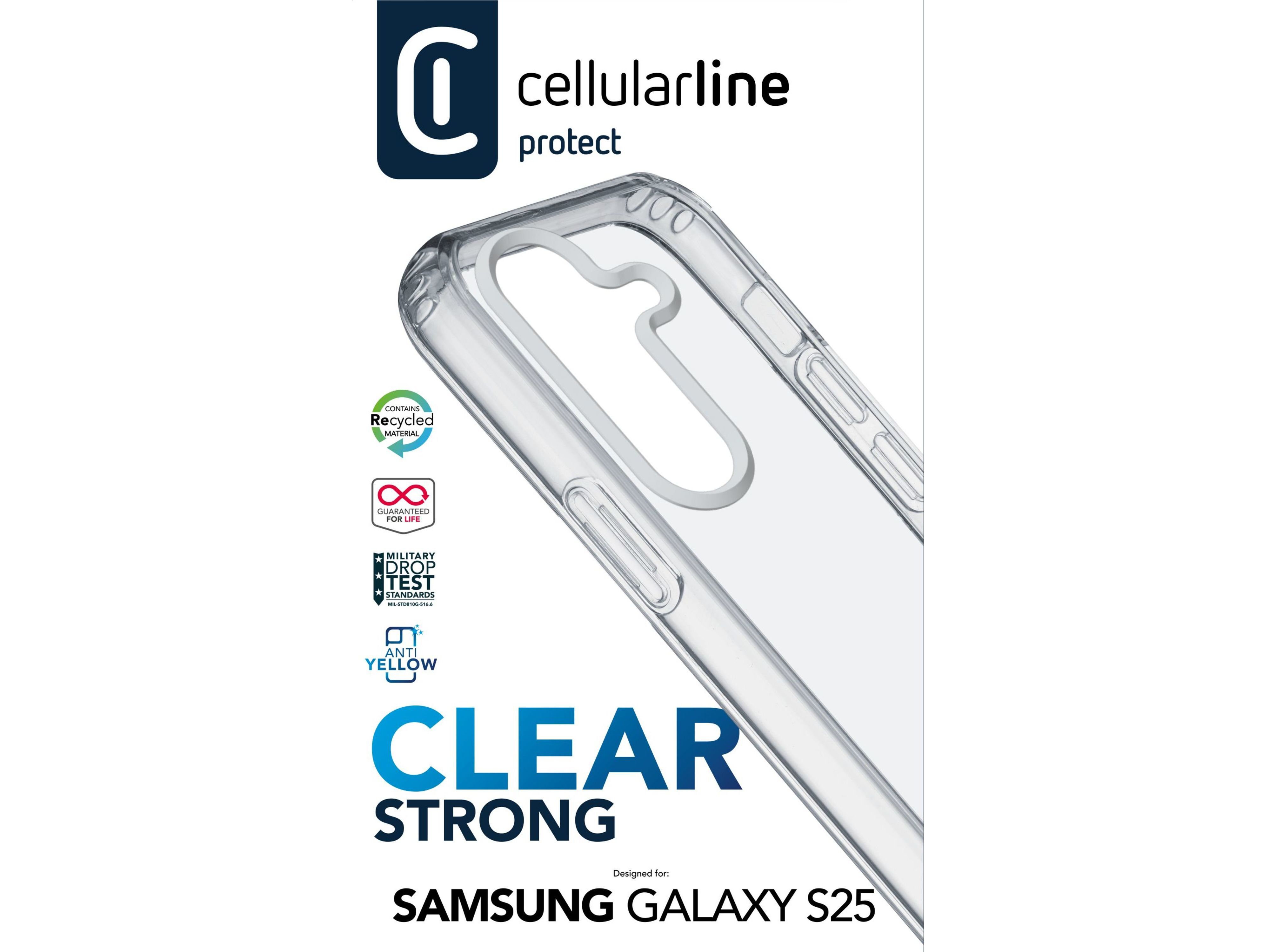 CAPA CELLULARLINE SAMSUNG S25 CLEARSTRONG image number 1