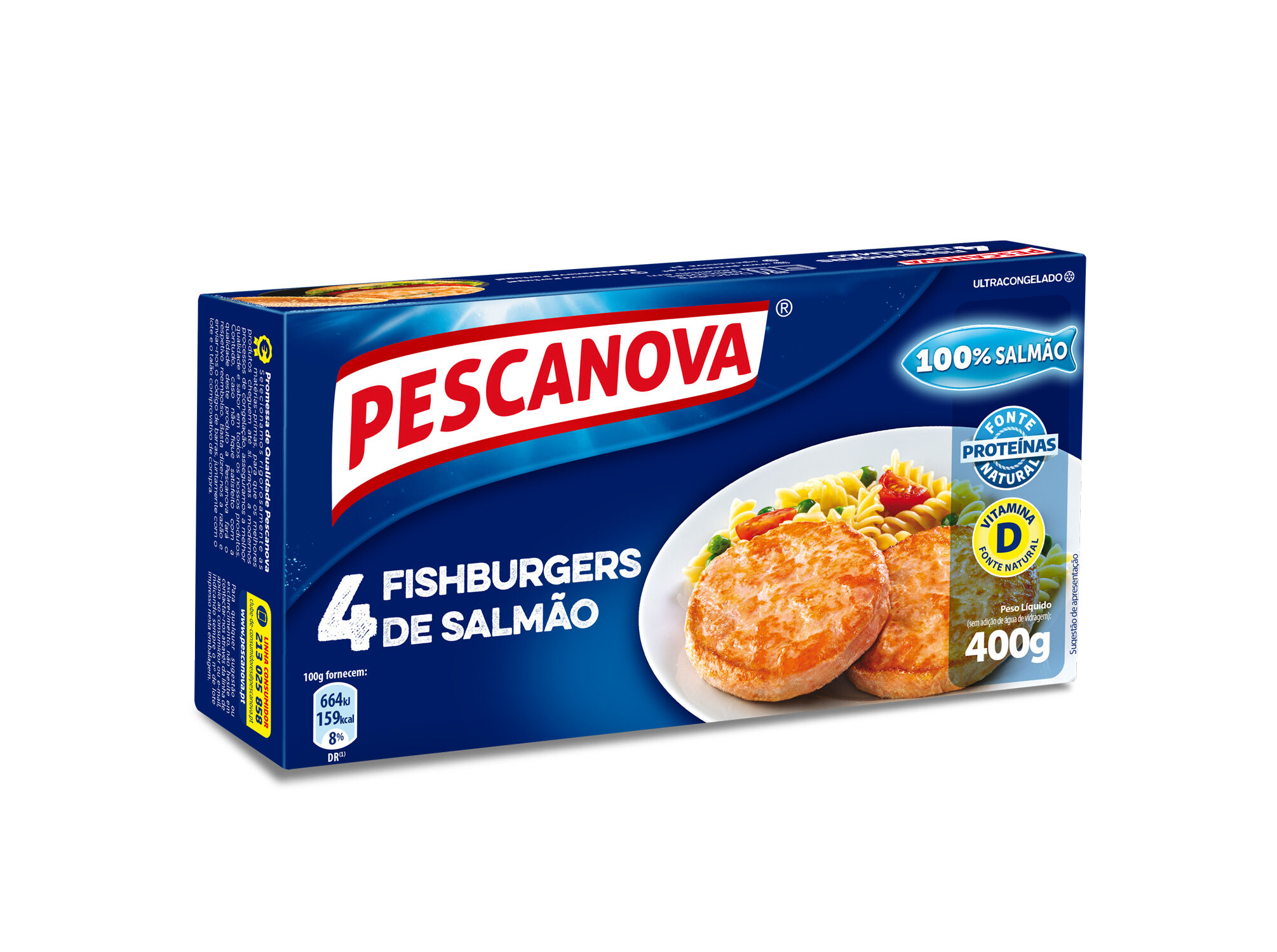 FISHBURGUER SALM&Atilde;O PESCANOVA 400G