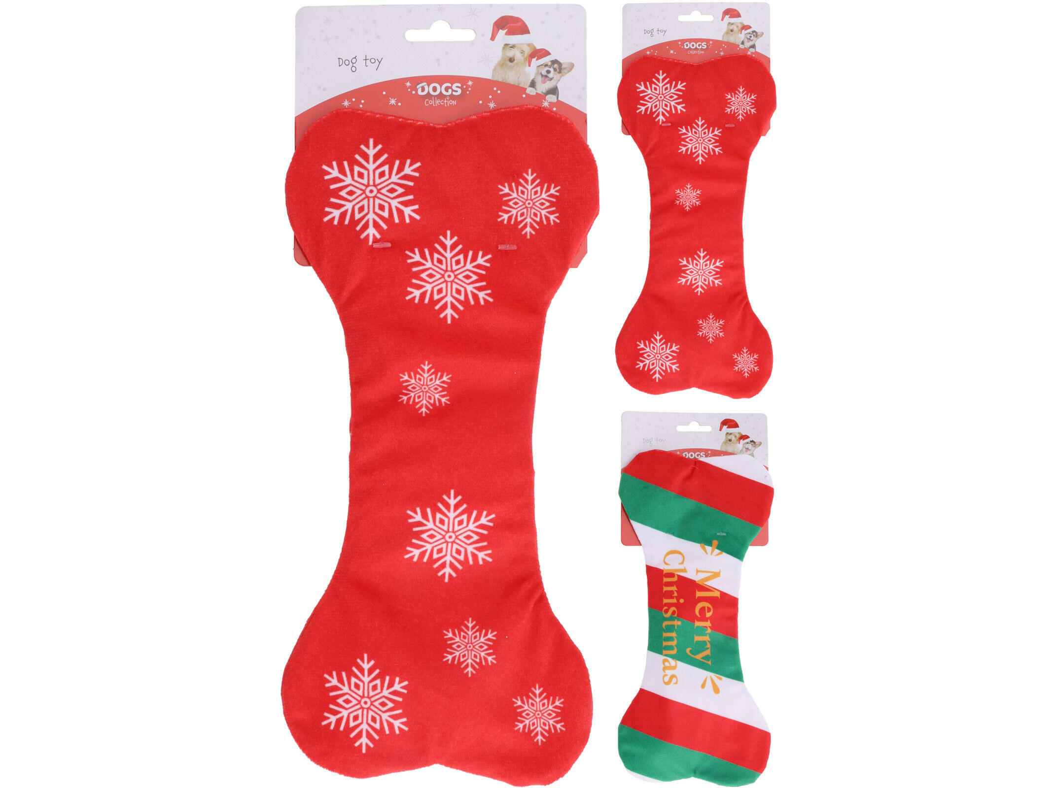 BRINQUEDO C&Atilde;O DOGS COLLECTION OSSO NATAL 30CM MODELOS SORTIDOS image number 1