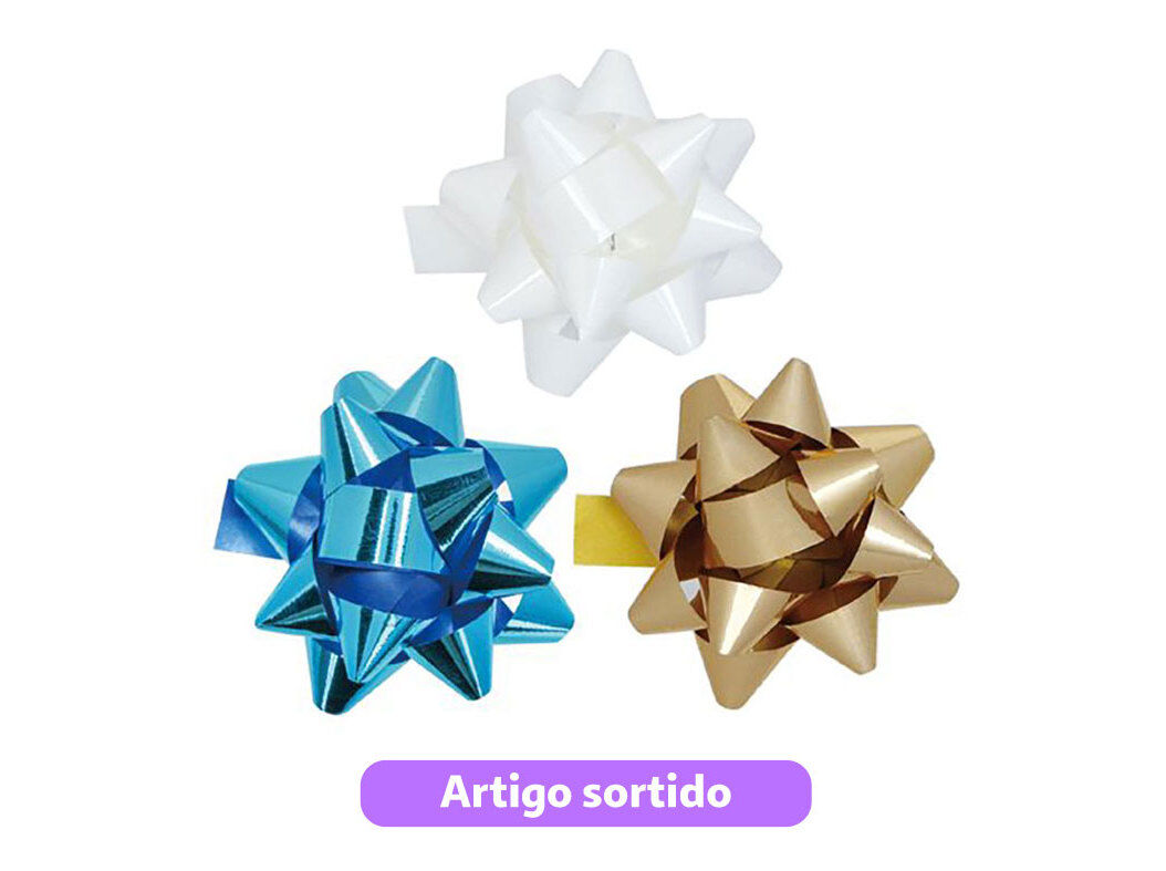 FITA PARA PRESENTES AUCHAN 7CM CORES SORTIDAS