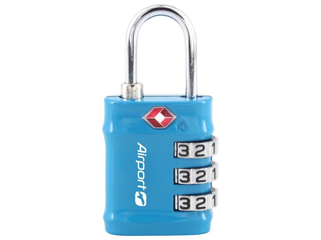 CADEADO TSA AIRPORT COM CODIGO AZUL image number 0