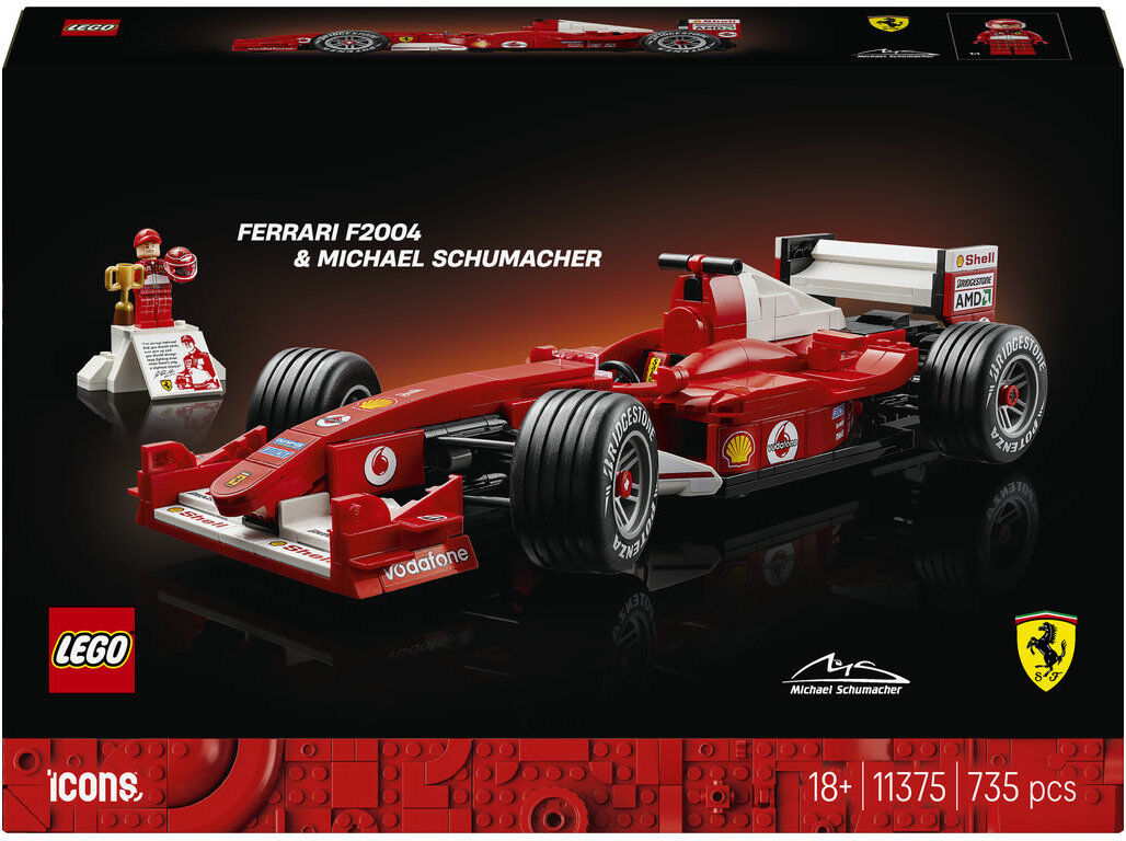 FERRARI F2004 E SCHUMACHER LEGO ICONS 11375