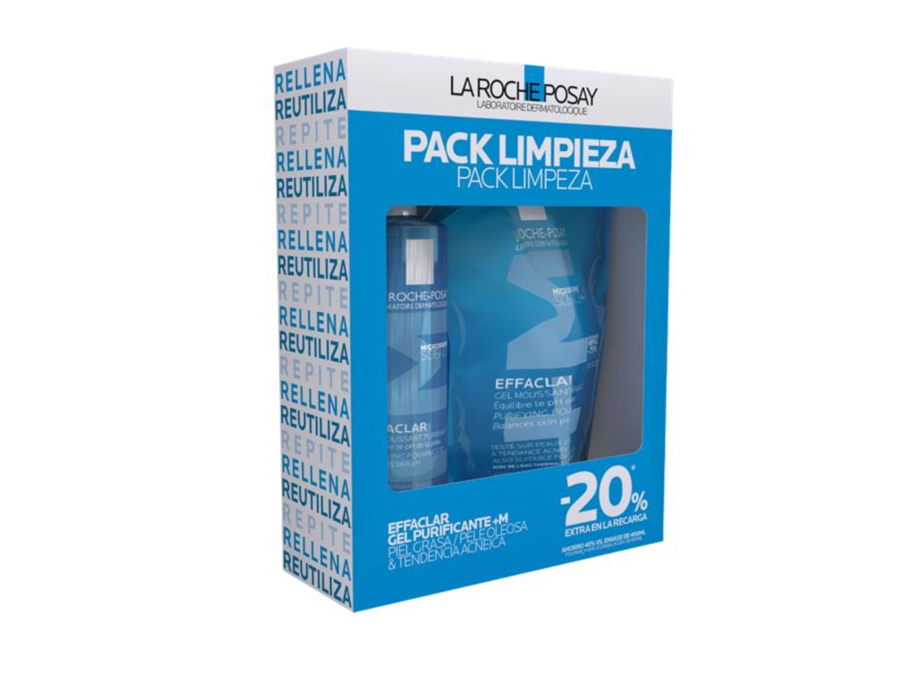 PACK LA ROCHE POSAY EFFACLAR GEL+REFILL 2X400ML