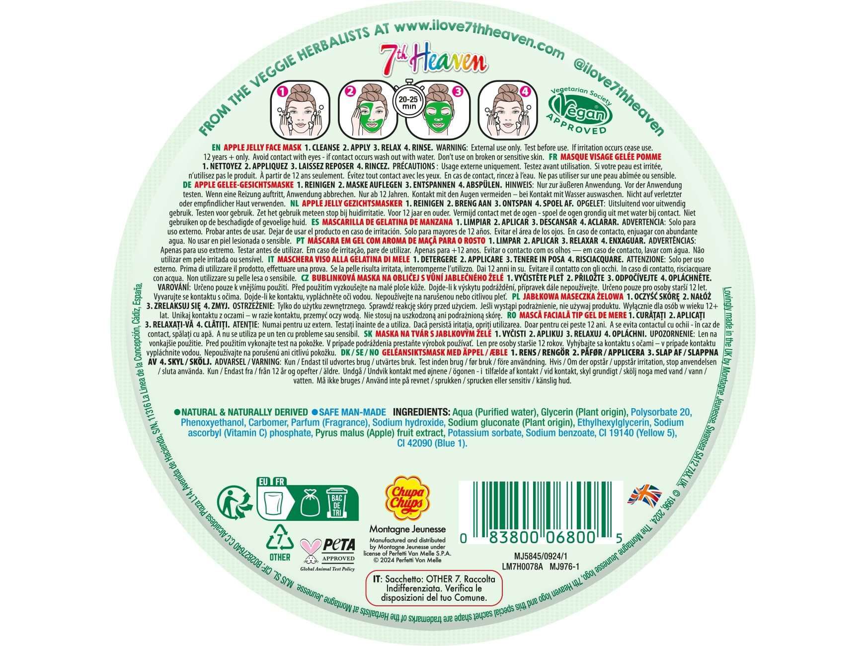 M&Aacute;SCARA 7TH HEAVEN CHUPA CHUPS MA&Ccedil;&Atilde; 8ML image number 1