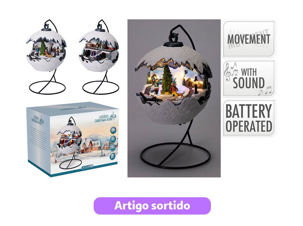 VILA NATAL GLOBO 20X20X23.5CM MODELOS SORTIDOS image number 0