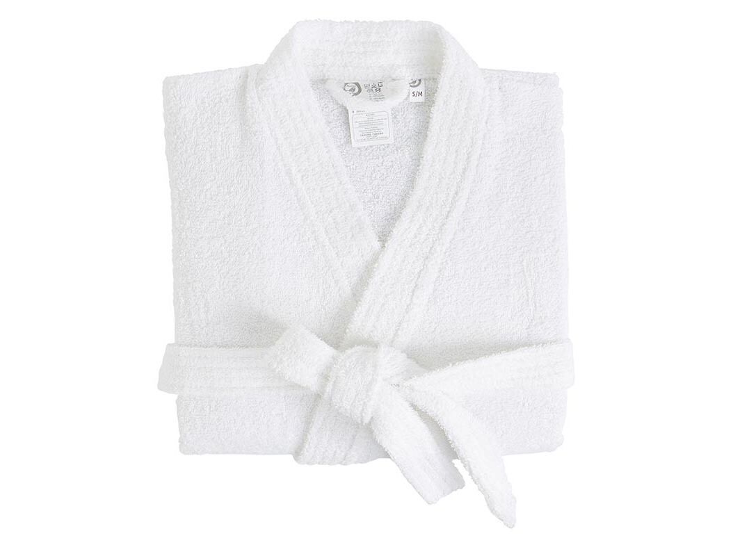 ROUP&Atilde;O DE BANHO AUCHAN 100% ALGOD&Atilde;O 300G/M2 BRANCO TAMANHO S-M