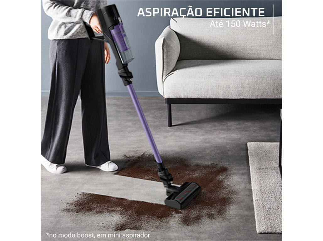 ASPIRADOR VERTICAL SEM FIOS ROWENTA X-PERT 5.80 ALLERGY RH5A32E0 150 W 40 MIN image number 5
