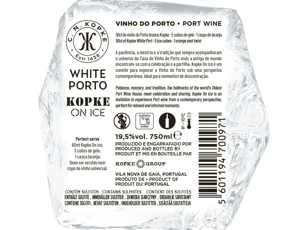 VINHO PORTO BRANCO KOPKE ON ICE 0.75L image number 1