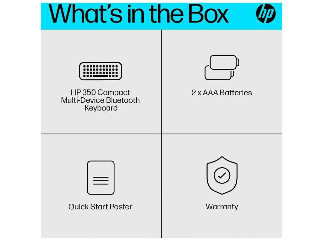 TECLADO SEM FIOS HP 350 MULTI-DEVICE BRANCO image number 6