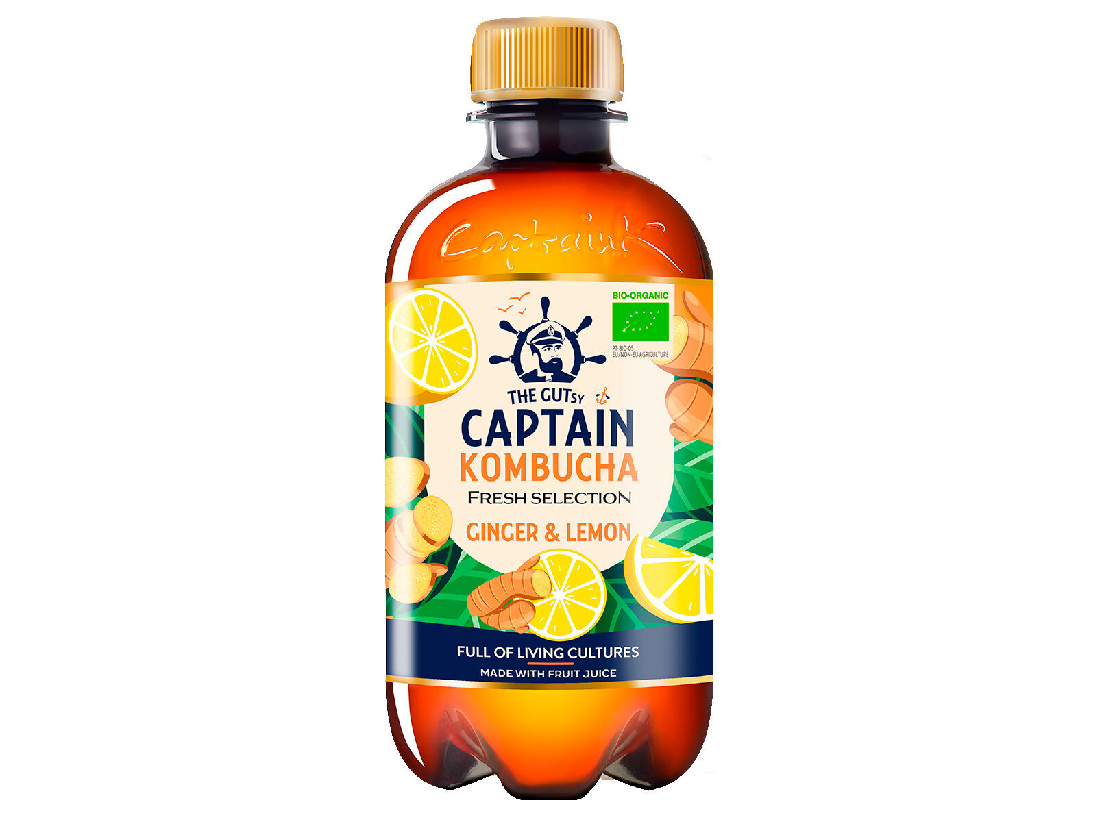 KOMBUCHA THE GUTSY CAPTAIN GENGIBRE LIM&Atilde;O BIO 400 ML image number 1