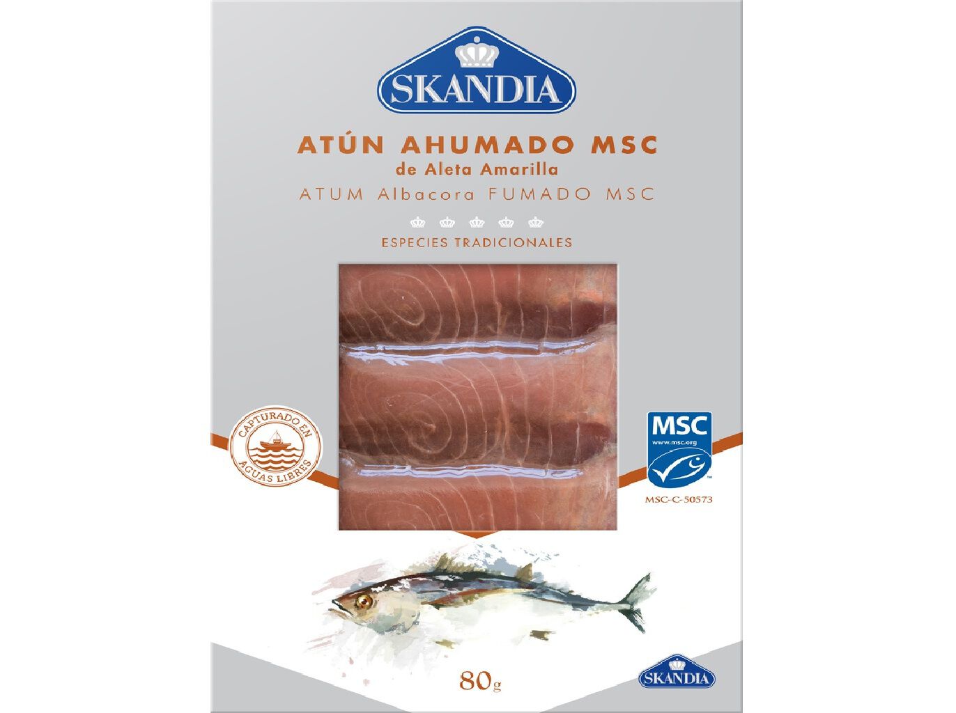 ATUM FUMADO MSC SKANDIA 80 GR image number 0