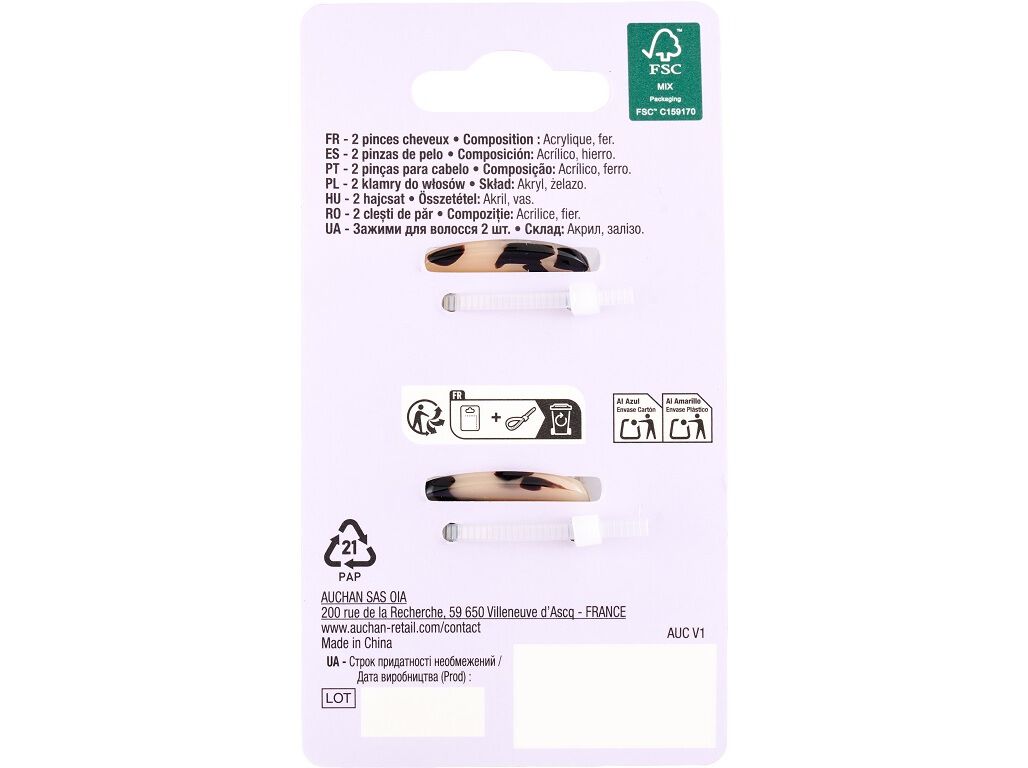 MOLAS DE CABELO COSMIA X2 image number 1