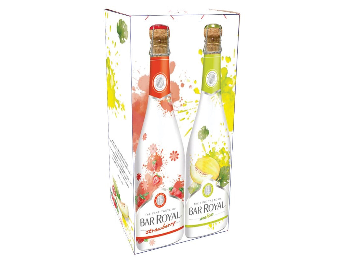 CONJUNTO BAR ROYAL MORANGO E MEL&Atilde;O 2X0.75L