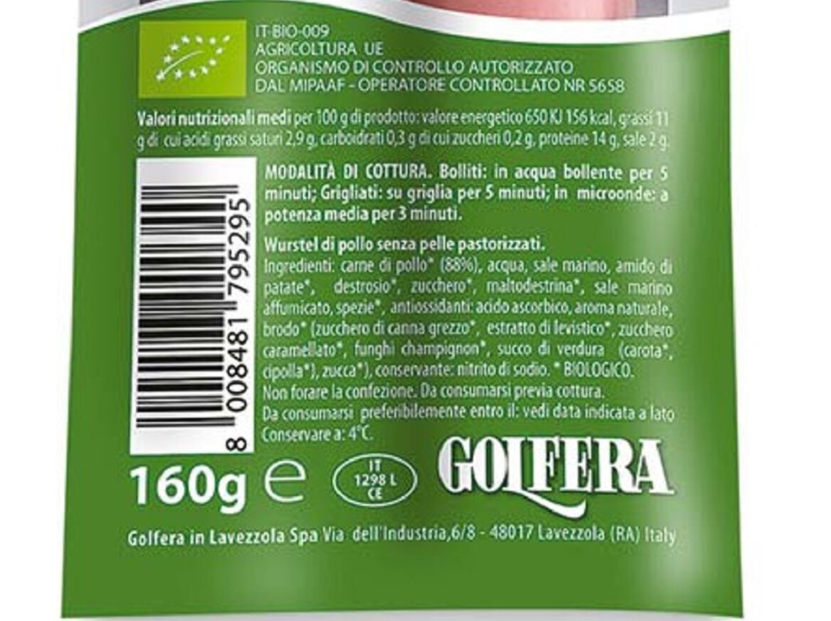 SALSICHAS BIO LE BIO DELIZIE FRANGO 160G image number 1