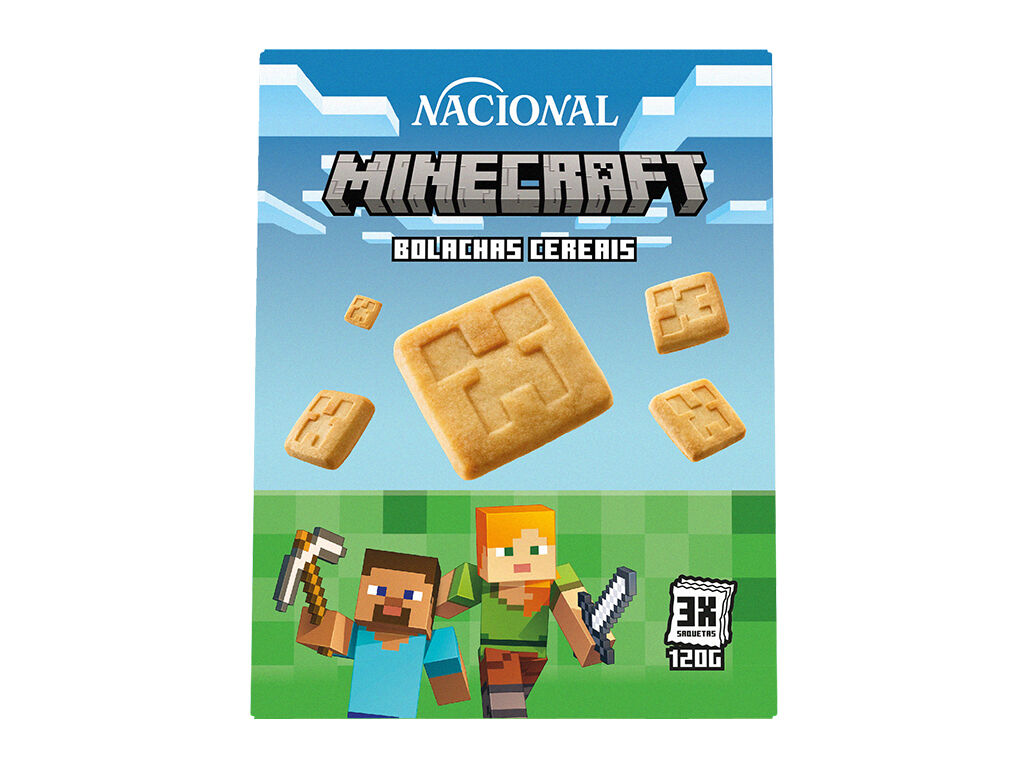 BOLACHAS NACIONAL CEREAIS MINECRAFT 120G image number 1