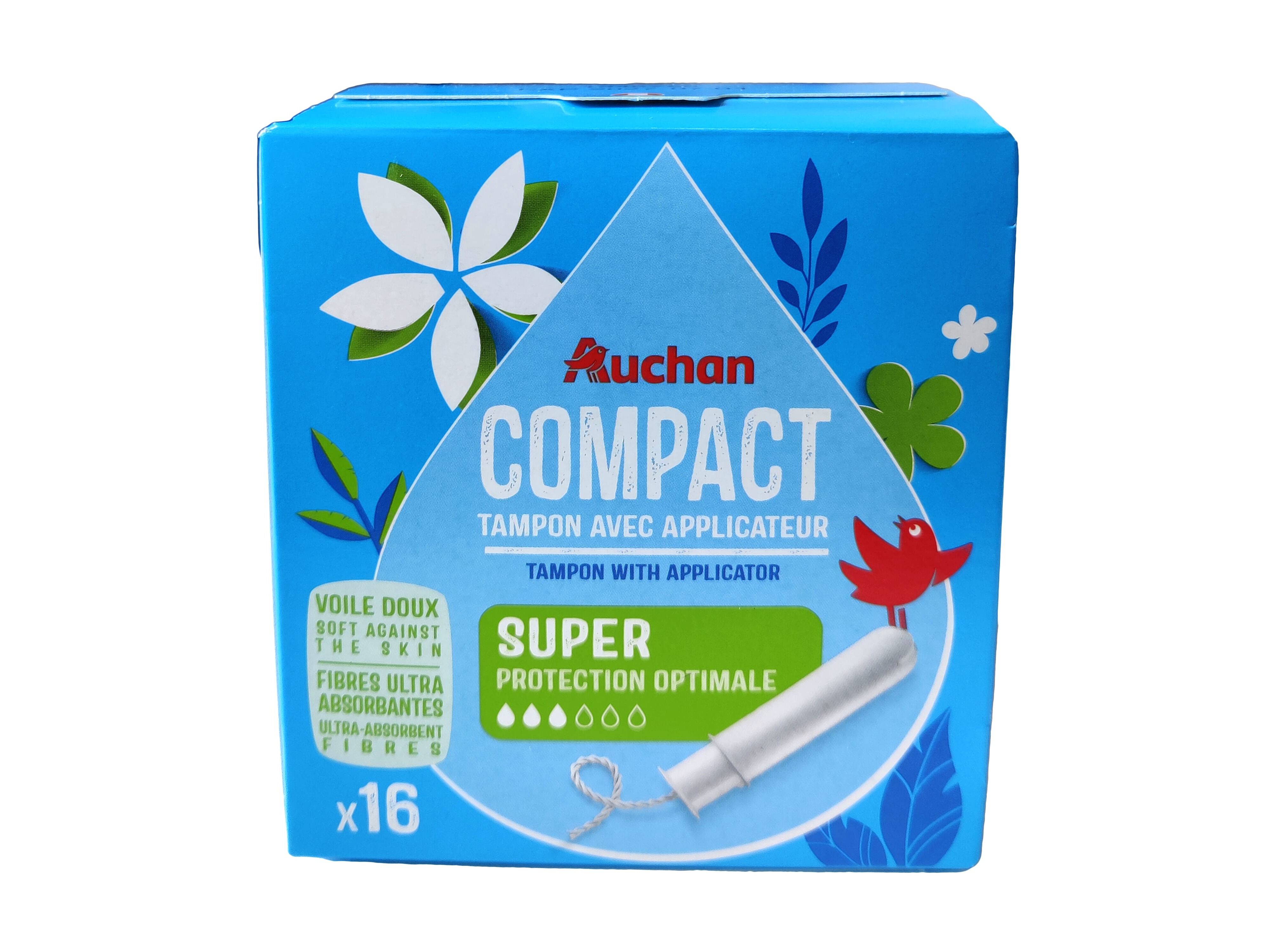 TAMP&Otilde;ES AUCHAN COMPACTO SUPER COM APLICADOR 16UN