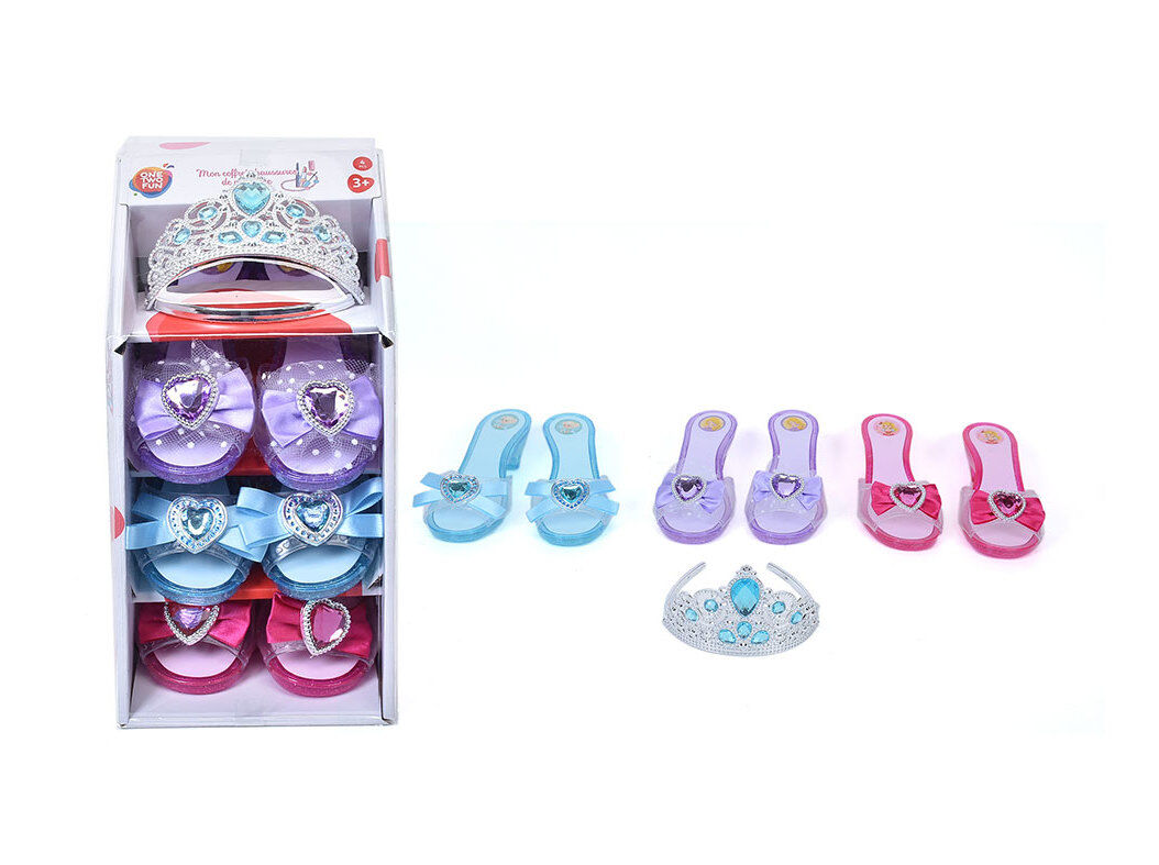 CONJUNTO DE SAPATOS E TIARA ONE TWO FUN