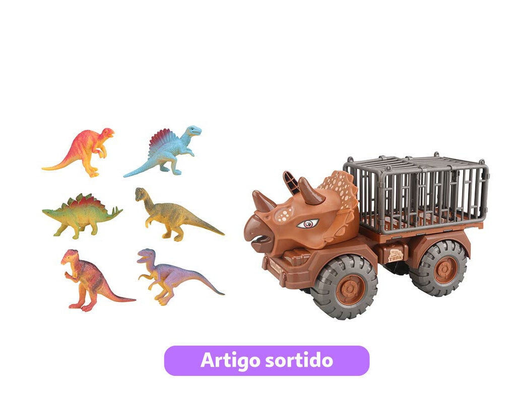 CAMI&Atilde;O DINO ONE TWO FUN COM 6 DINOSSAUROS MODELOS SORTIDOS image number 1