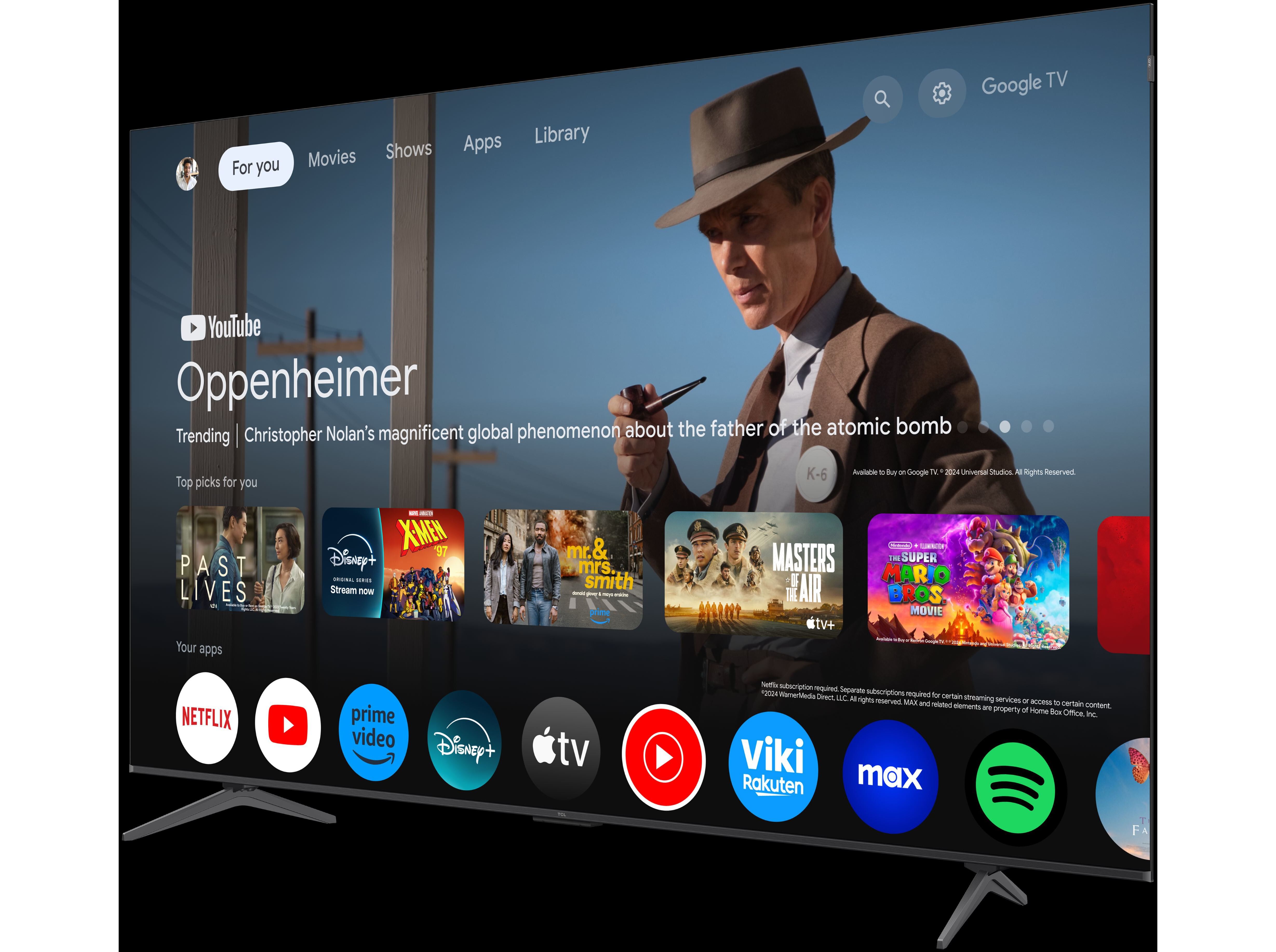 TV QLED TCL 85P8K 85'' 4K SMART GOOGLE image number 4