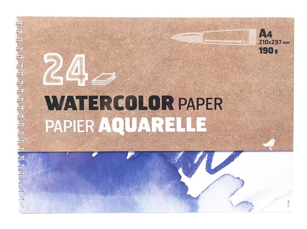 BLOCO PAPEL A4 AUCHAN PARA AGUARELAS 24 FOLHAS