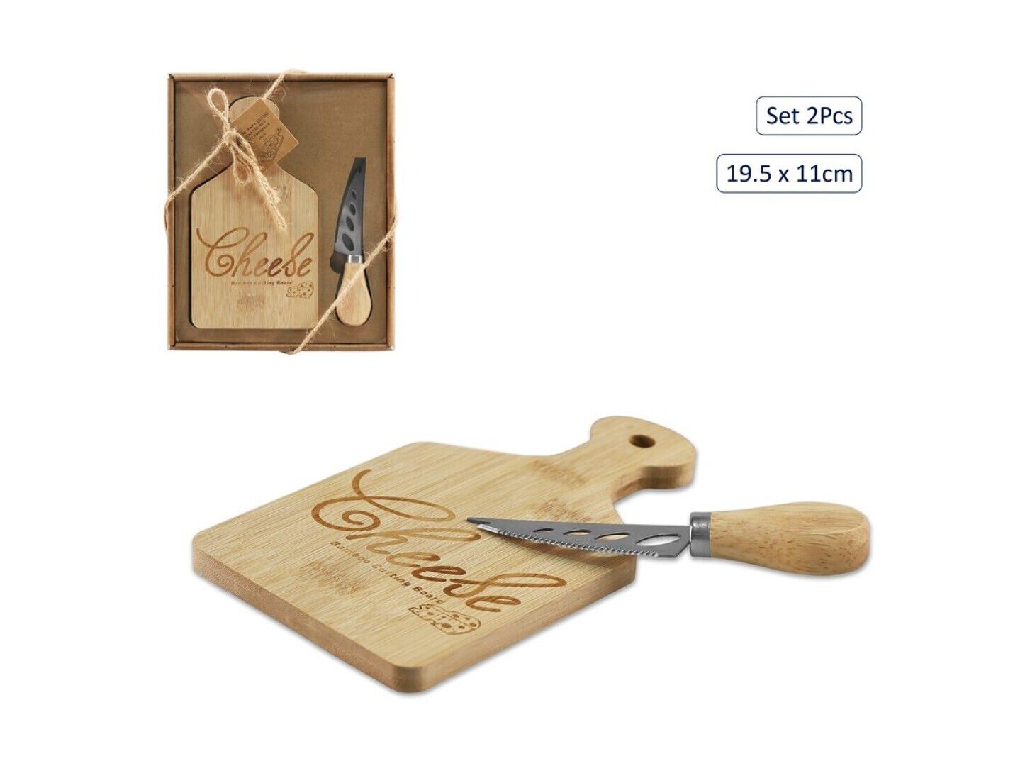 CONJUNTO 2 PE&Ccedil;AS PARA QUEIJO 19.5X11CM