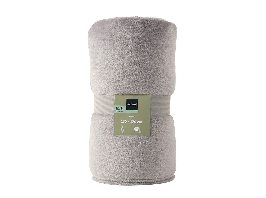 MANTA FLANNEL RECICL ACTUEL CINZENTO 130X170CM