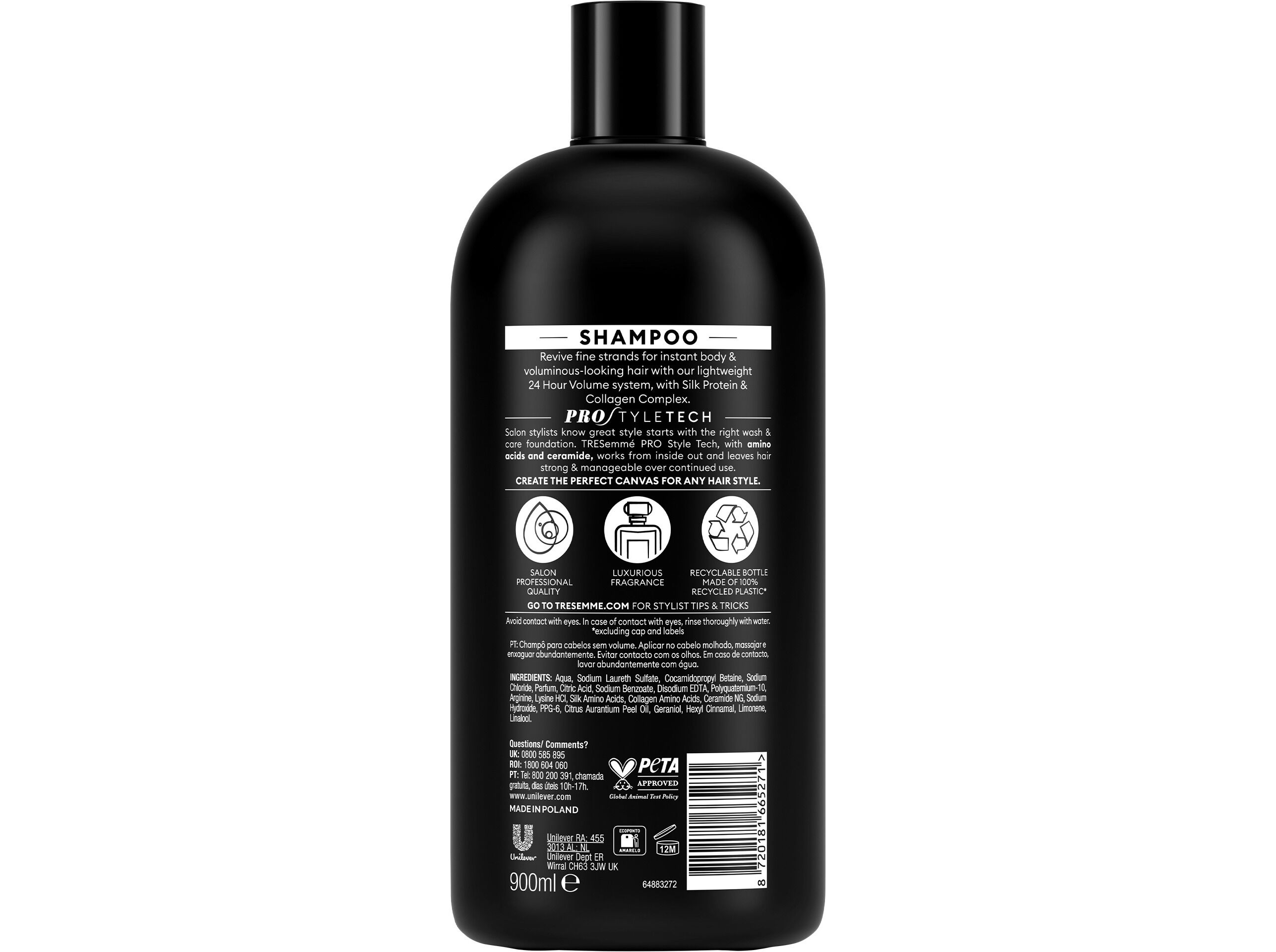 CHAMPO TRESEMM&Eacute; 24H BODY&VOLUME 900ML image number 1