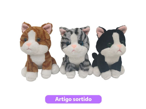 PELUCHE GATO ONE TWO FUN 15CM CORES SORTIDAS image number 0