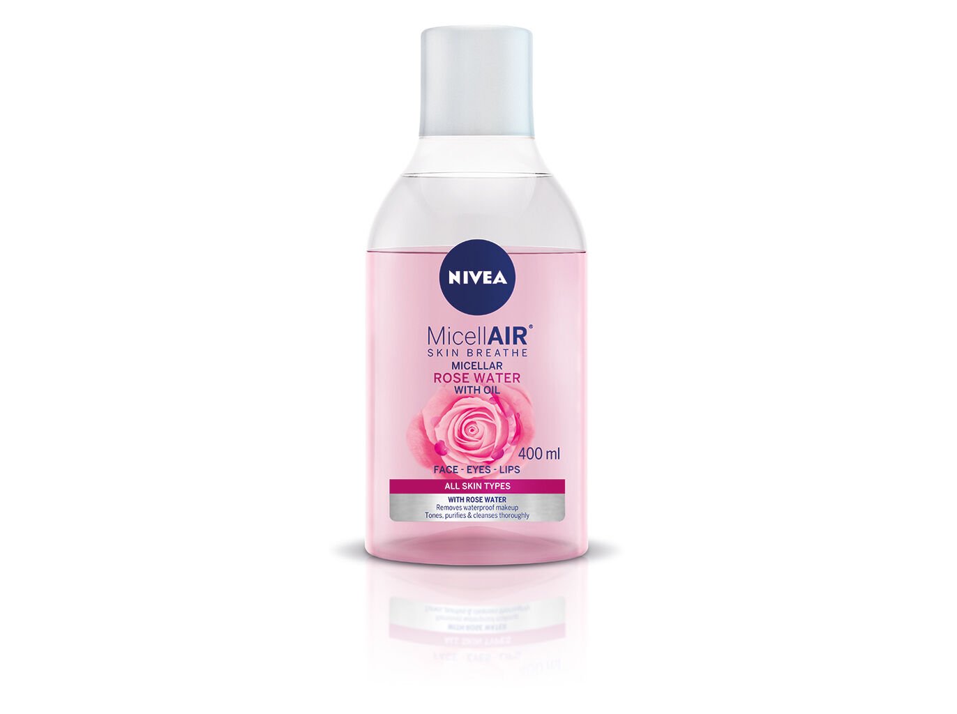&Aacute;gua Micelar de Rosto com &Oacute;leo e &Aacute;gua de Rosas MicellAIR Skin Breathe NIVEA 400 ml image number 1